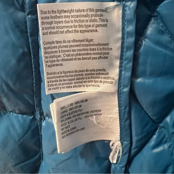 Michael Kors Peacock Blue Down Jacket size M - Picture 4 of 9